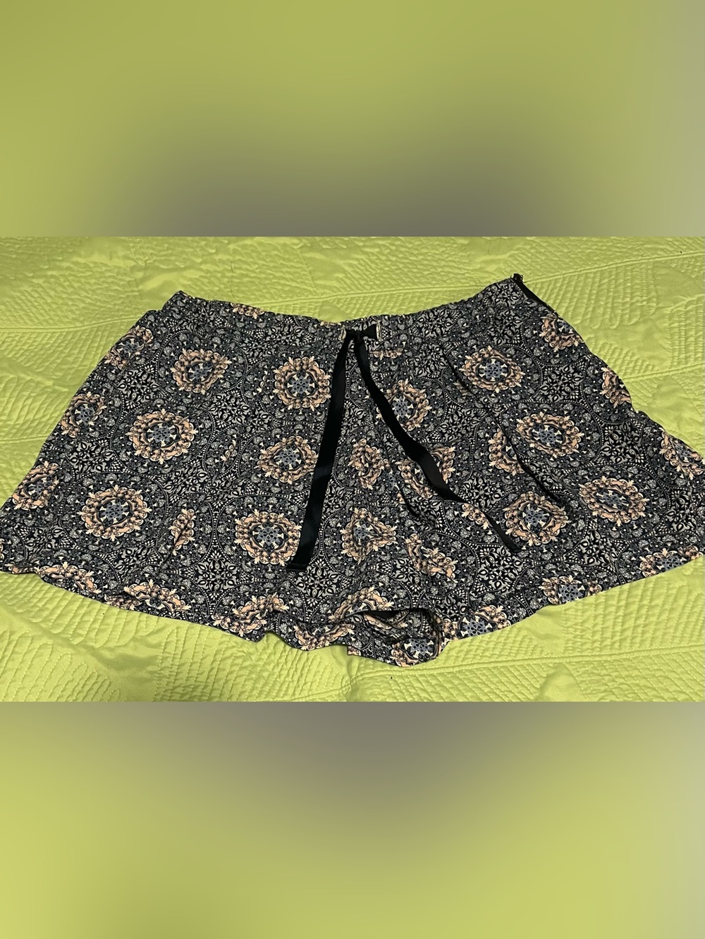 Dex Navy paisley Skort with Pink and Baby Blue print